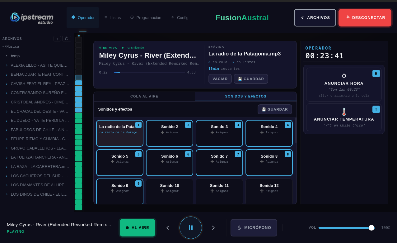 CasterFly Studio, software de transmisión de audio